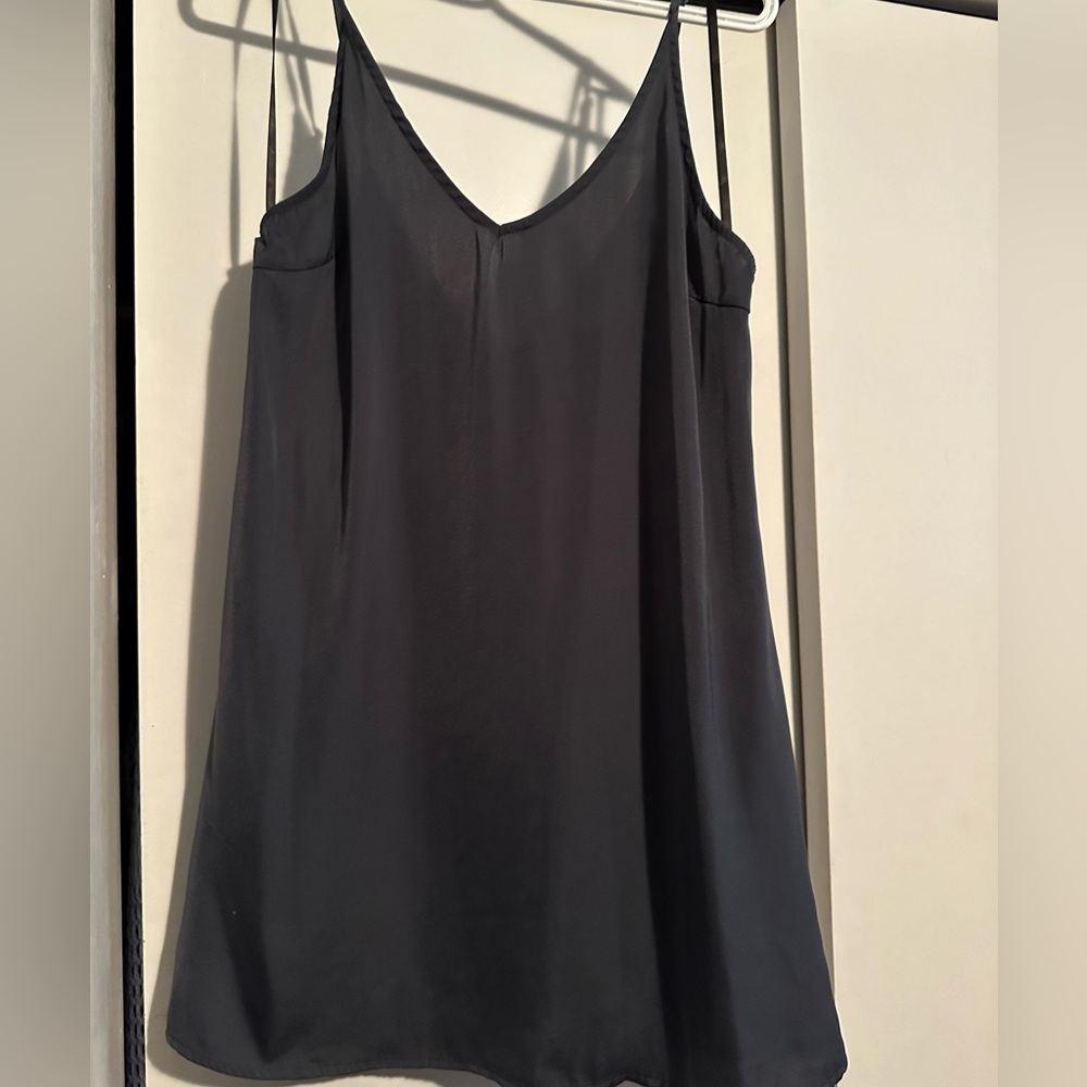 Simple mini dark teal dress